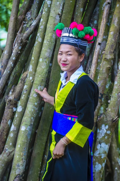 Bam Ouan Laos Ago Niña Minoría Hmong Aldea Bam Ouan — Foto de Stock