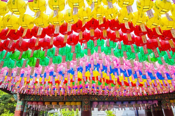 Seoul Maggio Decorazione Variopinta Delle Lanterne Tempio Jogyesa Durante Lotus — Foto Stock