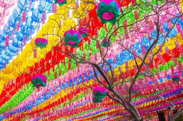 Seoul Mai Farbenfrohe Laternendekoration Jogyesa Tempel Während Des Lotus Laternenfestes — Stockfoto