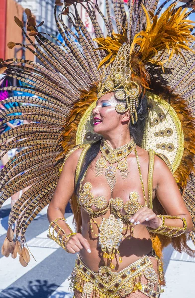 Tokyo Aug Participant Asakusa Samba Carnival Tokyo Japan August 2018 — Stock Photo, Image