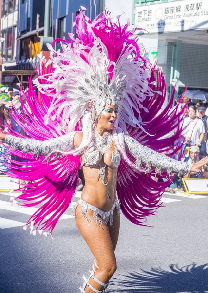 Tokyo Aug Peserta Dalam Karnaval Asakusa Samba Tokyo Jepang Pada — Stok Foto