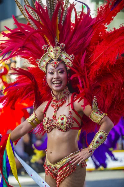 Tokyo Ağustos Katılımcı Asakusa Samba Karnaval Tokyo Japonya Üzerinde Ağustos — Stok fotoğraf