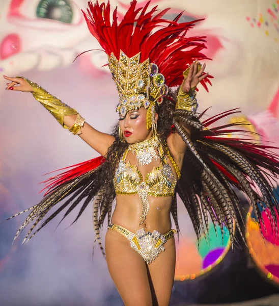 Tokyo Ago Participante Carnaval Samba Asakusa Tóquio Japão Agosto 2018 — Fotografia de Stock