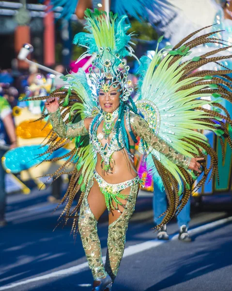 Tokyo Aug Participant Asakusa Samba Carnival Tokyo Japan August 2018 — Stock Photo, Image