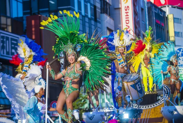 Tokio Ago Participantes Carnaval Samba Asakusa Tokio Japón Agosto 2018 —  Fotos de Stock