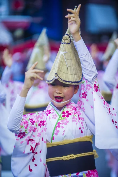 Tokyo Aug Teilnehmer Awa Odori Festival Tokyo Japan August 2018 — Stockfoto