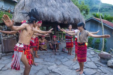 Banaue, Filipinler - Mayıs 02: Banaue 02 Mayıs 2018 Filipinler azınlıkta Ifugao insanlardan. Kuzey Filipinler dağların çoğunlukla canlı Ifugao azınlık