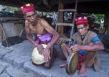 Banaue, Filipinler - Mayıs 02: Banaue 02 Mayıs 2018 Filipinler azınlıkta Ifugao insanlardan. Kuzey Filipinler dağların çoğunlukla canlı Ifugao azınlık