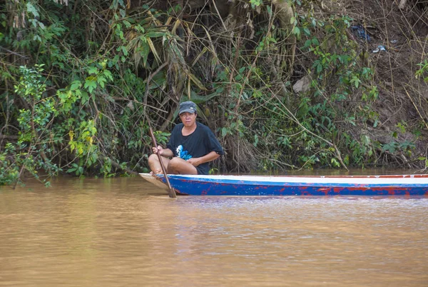 Luang Prabang Laos Ago Pescador Laosiano Río Mekong Luang Prabang —  Fotos de Stock