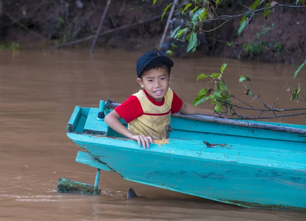 Luang Prabang Laos Aug Laotiaanse Visser Aan Mekong Rivier Luang — Stockfoto