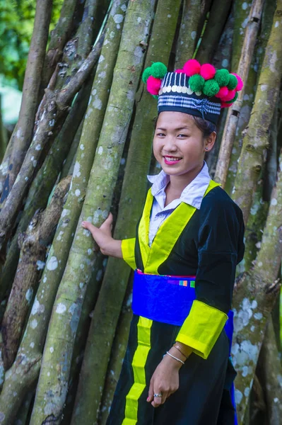 Bam Ouan Laos Aug Girl Hmong Minority Bam Ouan Village — Stock Photo, Image