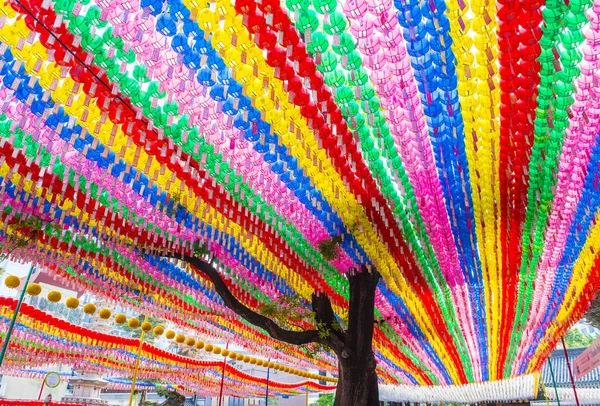 Seoul Mai Farbenfrohe Laternendekoration Jogyesa Tempel Während Des Lotus Laternenfestes — Stockfoto