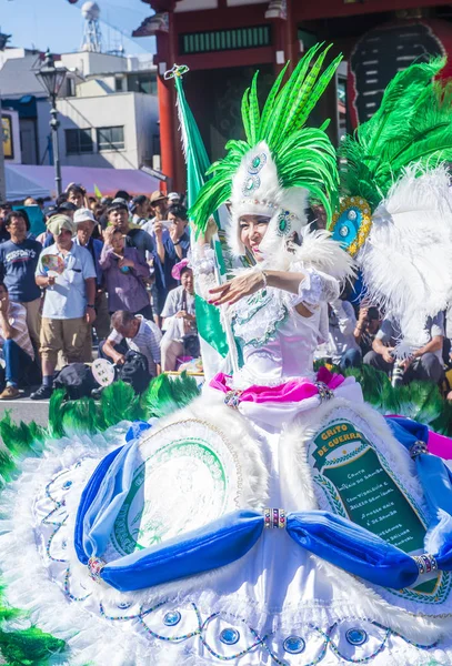 Tokio Ago Participante Carnaval Samba Asakusa Tokio Japón Agosto 2018 —  Fotos de Stock