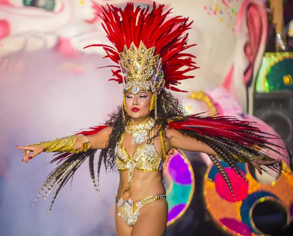 Tokyo Ago Participante Carnaval Samba Asakusa Tóquio Japão Agosto 2018 — Fotografia de Stock