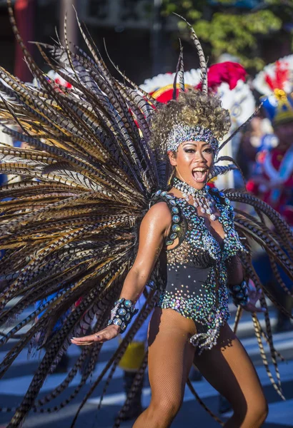 Tokyo Agosto Partecipante Carnevale Asakusa Samba Tokyo Agosto 2018 Carnevale — Foto Stock