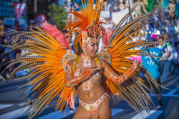 Tokyo Aug Deelnemer Het Asakusa Samba Carnaval Tokio Augustus 2018 — Stockfoto