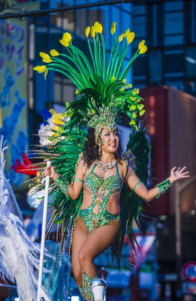 Tokyo Aug Teilnehmer Asakusa Samba Karneval Tokyo Japan August 2018 — Stockfoto