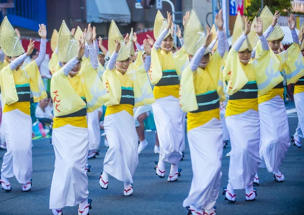 Tokyo Août Participants Festival Awa Odori Tokyo Japon Août 2018 — Photo