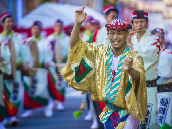 Tokyo Aug Deelnemers Aan Awa Odori Festival Tokio Japan Augustus — Stockfoto