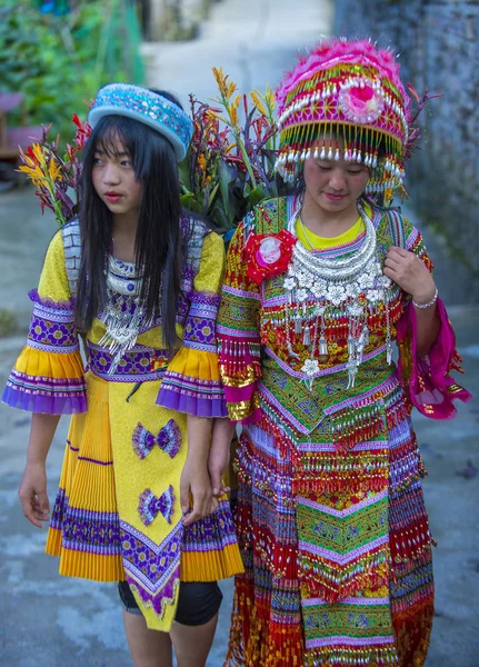 Dong Van Vietnam Sep Mädchen Der Hmong Minderheit Einem Dorf — Stockfoto