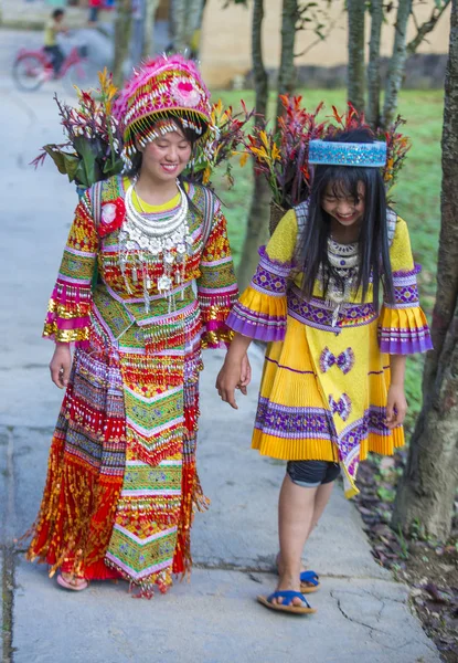 Dong Van Vietnam Sep Mädchen Der Hmong Minderheit Einem Dorf — Stockfoto
