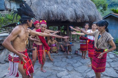 Banaue, Filipinler - Mayıs 02: Banaue 02 Mayıs 2018 Filipinler azınlıkta Ifugao insanlardan. Kuzey Filipinler dağların çoğunlukla canlı Ifugao azınlık