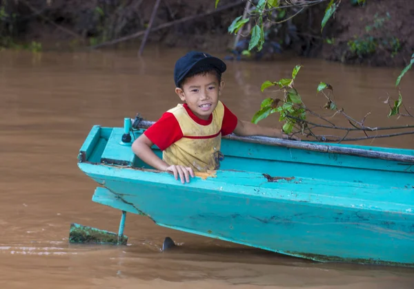 Luang Prabang Laos Aug Laotiaanse Visser Aan Mekong Rivier Luang — Stockfoto