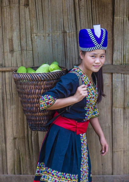 Bam Ouan Laos August Mädchen Aus Der Hmong Minderheit Bam — Stockfoto