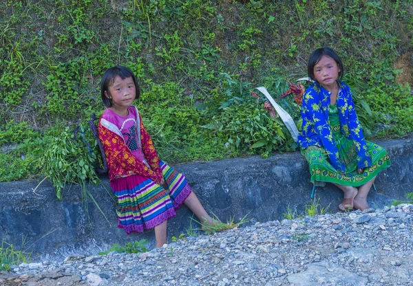 Dong Van Vietnam Sep Meisjes Van Hmong Minderheid Een Dorpje — Stockfoto