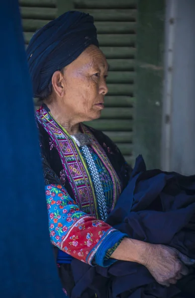 Dong Van Vietnam Sep Woman Black Hmong Village Dong Van — Stock Photo, Image