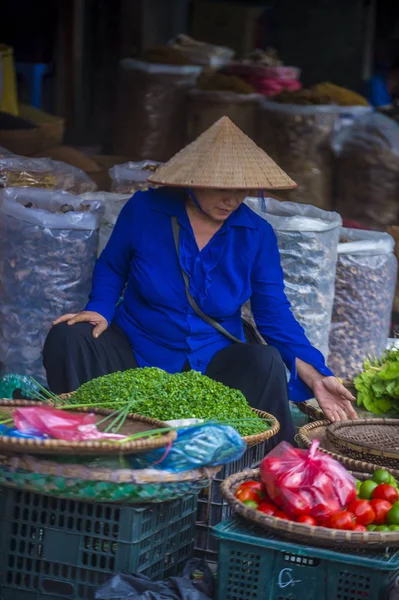 Hanoi Vietnam Sep Leverancier Een Markt Hanoi Vietnam September 2018 — Stockfoto