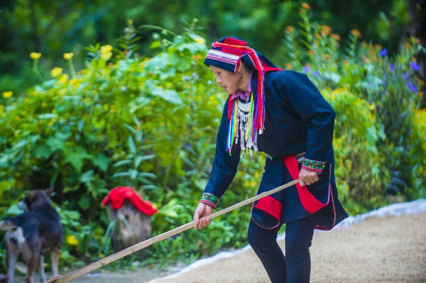 Giang Vietnam Sep Kvinna Från Red Dao Minoriteten Nära Giang — Stockfoto