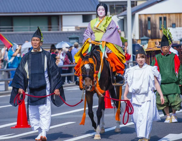 Kyoto Mei Peserta Aoi Matsuri Kyoto Jepang Pada Mei 2018 — Stok Foto