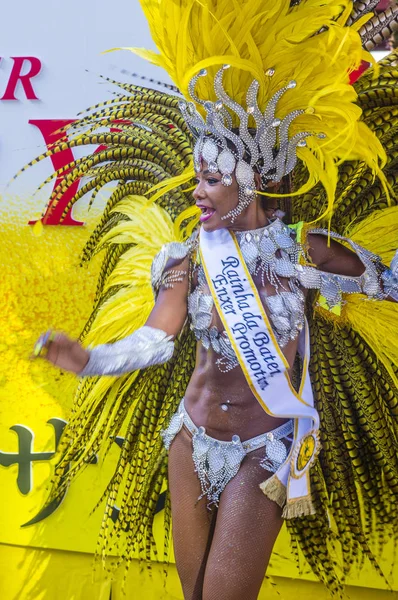 Tokyo Août Participant Carnaval Samba Asakusa Tokyo Japon Août 2018 — Photo