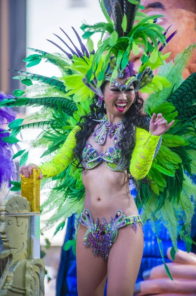 Tokyo Ago Participante Carnaval Samba Asakusa Tóquio Japão Agosto 2018 — Fotografia de Stock