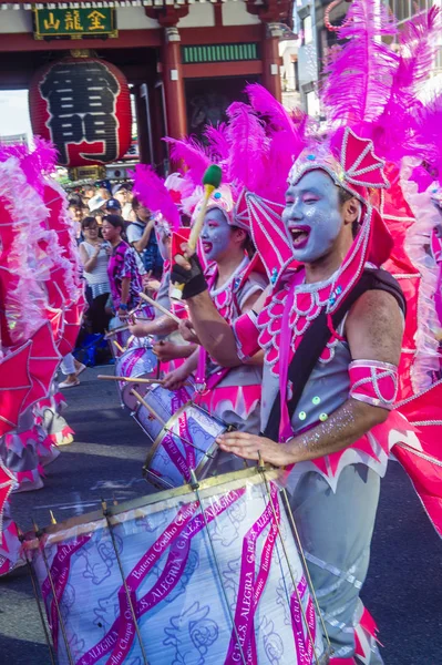 Tokio Ago Participantes Carnaval Samba Asakusa Tokio Japón Agosto 2018 —  Fotos de Stock