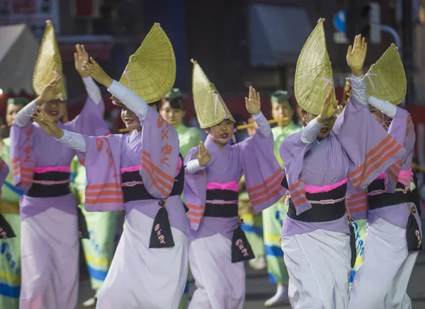 Tokio Aug Účastníci Awa Odori Festivalu Tokiu Srpna 2018 Awa — Stock fotografie