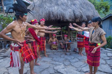 Banaue, Filipinler - Mayıs 02: Banaue 02 Mayıs 2018 Filipinler azınlıkta Ifugao insanlardan. Kuzey Filipinler dağların çoğunlukla canlı Ifugao azınlık