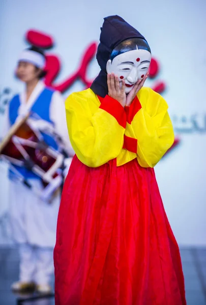 Andong Corea Del Sur Oct Actores Que Interpretan Tradicional Maskdance —  Fotos de Stock