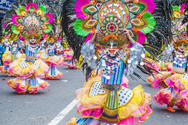 Bacolod Filippinerna Okt Deltagare Masskara Festival Bacolod Filippinerna Oktober 2018 — Stockfoto