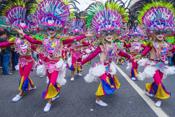 Bacolod Fülöp Szigetek Oct Résztvevők Masskara Fesztivál Bacolod Fülöp Szigeteken — Stock Fotó