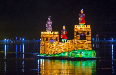 Alışkanlıklar, Güney Kore - Ekim 07: renkli fener dekorasyon sırasında 07 Ekim 2018 alışkanlıklar Lantern Festivali alışkanlıklar, Güney Kore  