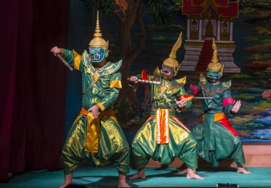 Luang Prabang, Laos - 10 Ağustos: Laos dansçılar Kraliyet Bale Tiyatrosu Luang Prabang Laos üzerinde 10 Ağustos 2018 gerçekleştirmek. 