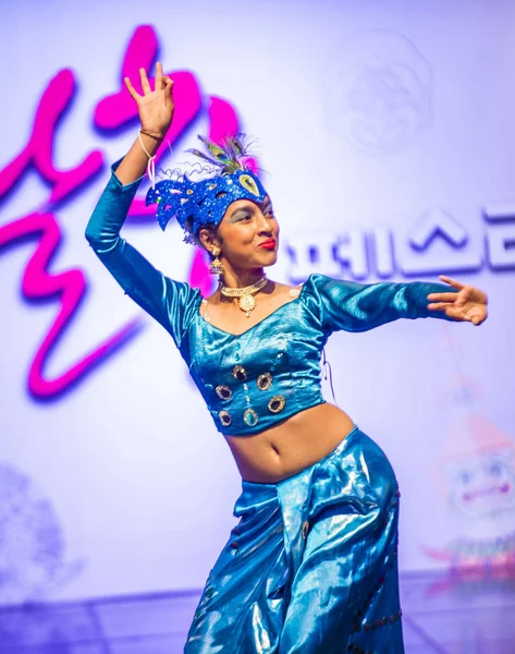 Андонг Южная Корея Окт Танцовщица Шриланки Танцевальной Труппы Хиллвудского Колледжа — стоковое фото