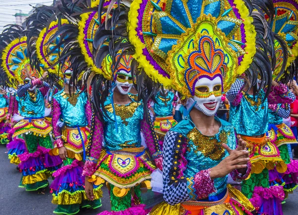 Bacolod Filippinerna Okt Deltagare Masskara Festival Bacolod Filippinerna Oktober 2018 — Stockfoto