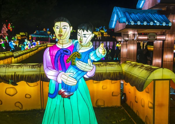 Jinju Zuid Korea Oct Kleurrijke Lantaarn Decoratie Tijdens Jinju Lantern — Stockfoto