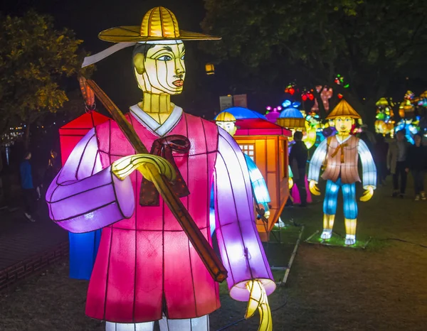 Dekorace Barevné Lucerny Čindžu Jižní Korea Oct Během Čindžu Lantern — Stock fotografie