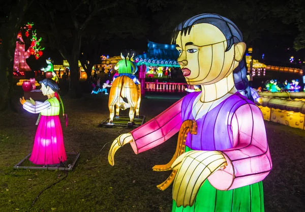 Jinju Corea Del Sur Oct Colorida Decoración Linternas Durante Festival —  Fotos de Stock