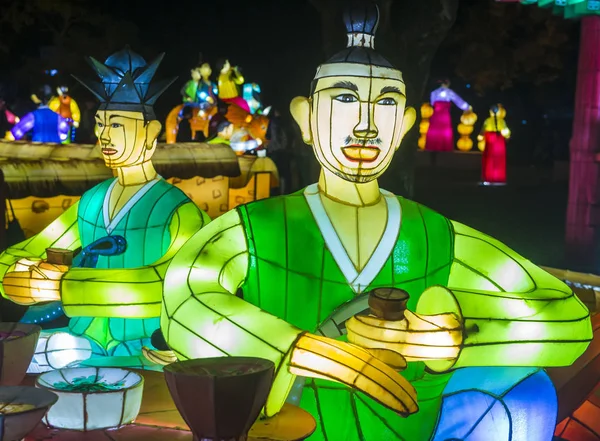 Jinju Zuid Korea Oct Kleurrijke Lantaarn Decoratie Tijdens Jinju Lantern — Stockfoto