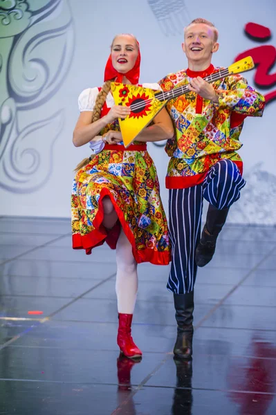 Андонг Южная Кореа Окт Русские Танцоры Хореографического Ансамбля Ровесники Выступают — стоковое фото